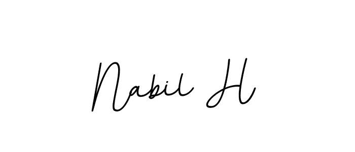 Design your own signature with our free online signature maker. With this signature software, you can create a handwritten (BallpointsItalic-DORy9) signature for name Nabil H. Nabil H signature style 11 images and pictures png