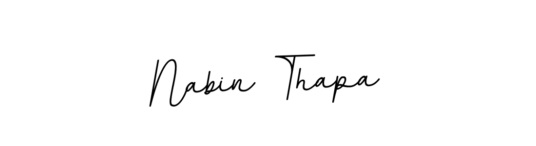 The best way (BallpointsItalic-DORy9) to make a short signature is to pick only two or three words in your name. The name Nabin Thapa include a total of six letters. For converting this name. Nabin Thapa signature style 11 images and pictures png