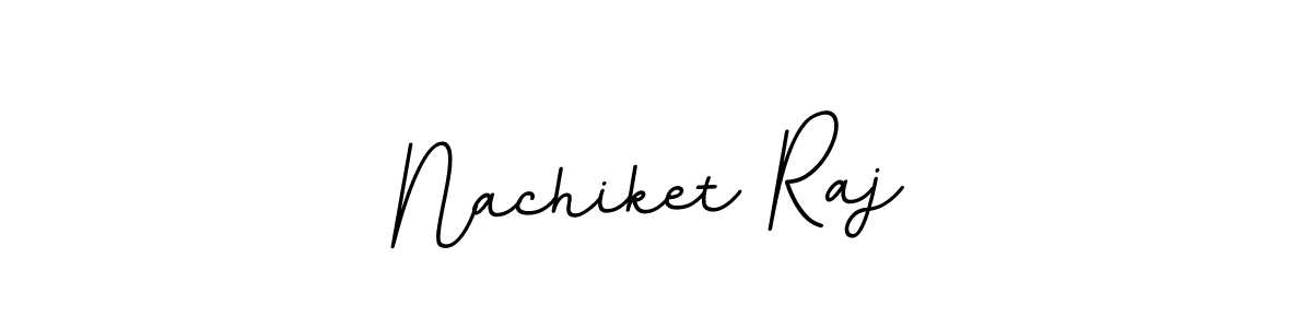 How to make Nachiket Raj name signature. Use BallpointsItalic-DORy9 style for creating short signs online. This is the latest handwritten sign. Nachiket Raj signature style 11 images and pictures png