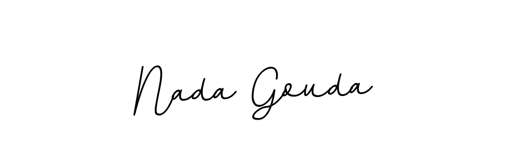 How to make Nada Gouda name signature. Use BallpointsItalic-DORy9 style for creating short signs online. This is the latest handwritten sign. Nada Gouda signature style 11 images and pictures png