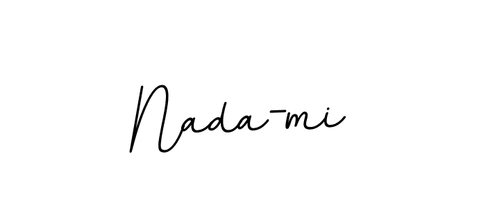 Create a beautiful signature design for name Nada-mi. With this signature (BallpointsItalic-DORy9) fonts, you can make a handwritten signature for free. Nada-mi signature style 11 images and pictures png