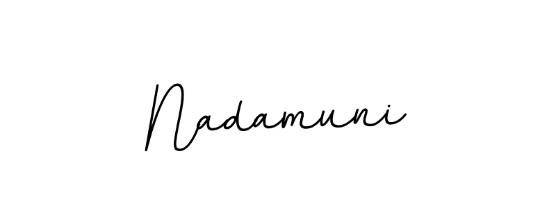 The best way (BallpointsItalic-DORy9) to make a short signature is to pick only two or three words in your name. The name Nadamuni include a total of six letters. For converting this name. Nadamuni signature style 11 images and pictures png