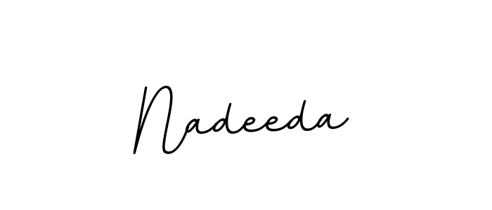 Create a beautiful signature design for name Nadeeda. With this signature (BallpointsItalic-DORy9) fonts, you can make a handwritten signature for free. Nadeeda signature style 11 images and pictures png