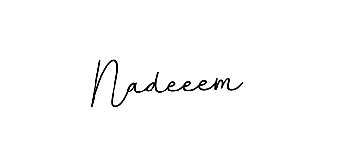 How to make Nadeeem name signature. Use BallpointsItalic-DORy9 style for creating short signs online. This is the latest handwritten sign. Nadeeem signature style 11 images and pictures png