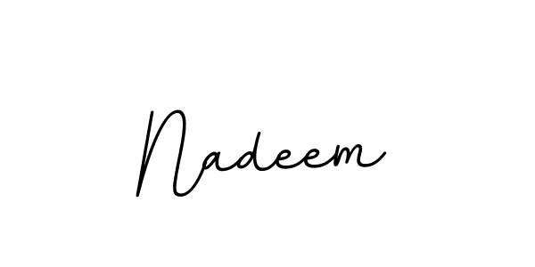 Make a beautiful signature design for name Nadeem. With this signature (BallpointsItalic-DORy9) style, you can create a handwritten signature for free. Nadeem signature style 11 images and pictures png