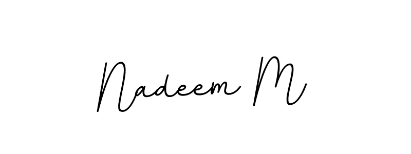 Also You can easily find your signature by using the search form. We will create Nadeem M name handwritten signature images for you free of cost using BallpointsItalic-DORy9 sign style. Nadeem M signature style 11 images and pictures png