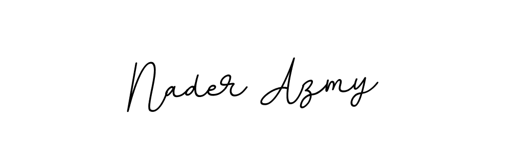 Use a signature maker to create a handwritten signature online. With this signature software, you can design (BallpointsItalic-DORy9) your own signature for name Nader Azmy. Nader Azmy signature style 11 images and pictures png