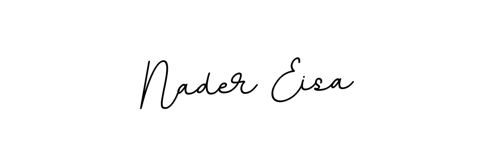 Create a beautiful signature design for name Nader Eisa. With this signature (BallpointsItalic-DORy9) fonts, you can make a handwritten signature for free. Nader Eisa signature style 11 images and pictures png