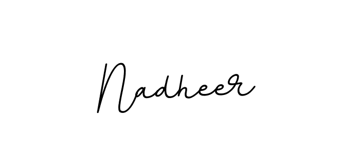 Design your own signature with our free online signature maker. With this signature software, you can create a handwritten (BallpointsItalic-DORy9) signature for name Nadheer. Nadheer signature style 11 images and pictures png