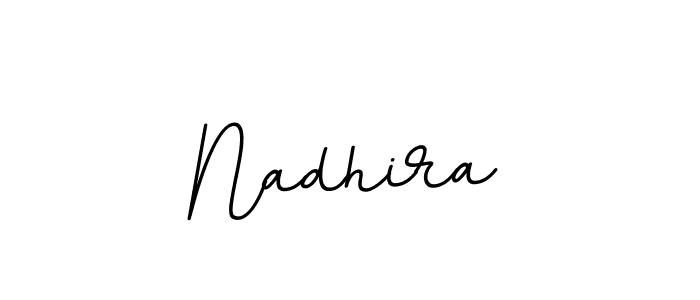 How to make Nadhira name signature. Use BallpointsItalic-DORy9 style for creating short signs online. This is the latest handwritten sign. Nadhira signature style 11 images and pictures png