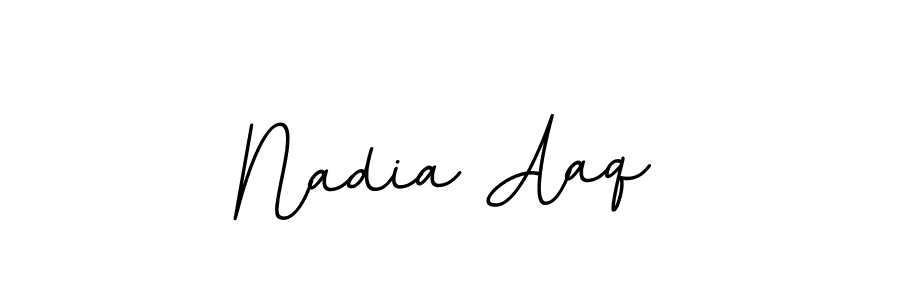 You should practise on your own different ways (BallpointsItalic-DORy9) to write your name (Nadia Aaq) in signature. don't let someone else do it for you. Nadia Aaq signature style 11 images and pictures png