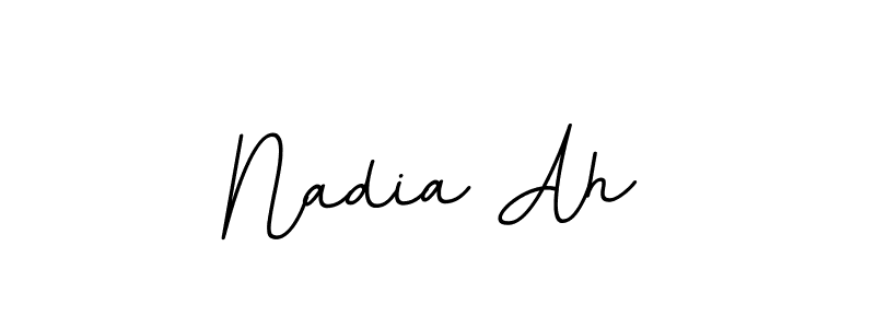 The best way (BallpointsItalic-DORy9) to make a short signature is to pick only two or three words in your name. The name Nadia Ah include a total of six letters. For converting this name. Nadia Ah signature style 11 images and pictures png