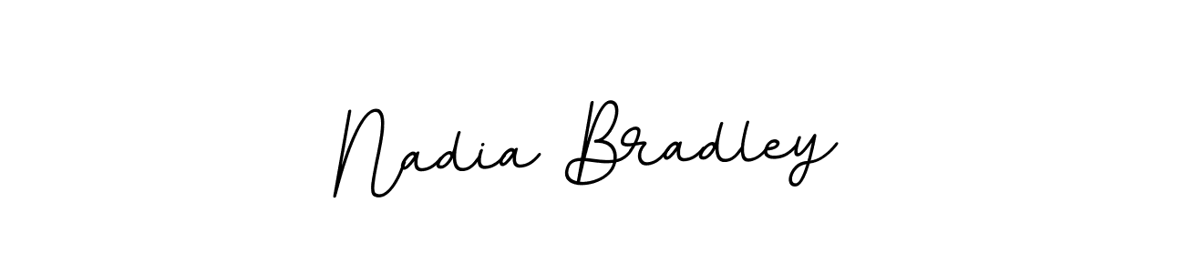 How to make Nadia Bradley name signature. Use BallpointsItalic-DORy9 style for creating short signs online. This is the latest handwritten sign. Nadia Bradley signature style 11 images and pictures png