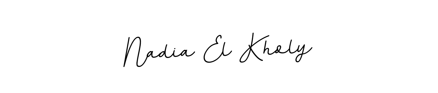 How to make Nadia El Kholy name signature. Use BallpointsItalic-DORy9 style for creating short signs online. This is the latest handwritten sign. Nadia El Kholy signature style 11 images and pictures png