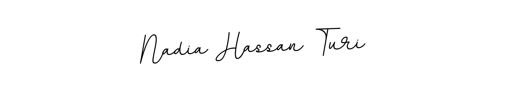 How to make Nadia Hassan Turi name signature. Use BallpointsItalic-DORy9 style for creating short signs online. This is the latest handwritten sign. Nadia Hassan Turi signature style 11 images and pictures png