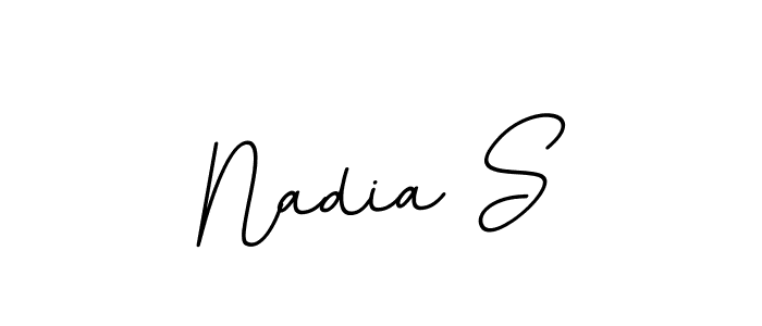 Similarly BallpointsItalic-DORy9 is the best handwritten signature design. Signature creator online .You can use it as an online autograph creator for name Nadia S. Nadia S signature style 11 images and pictures png