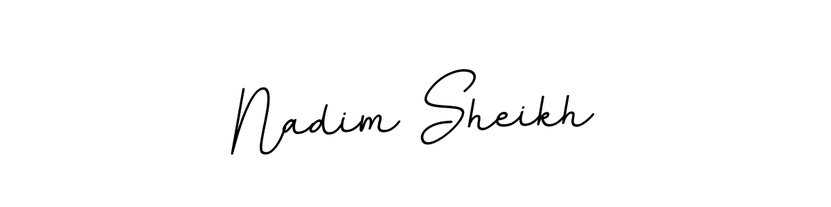 How to make Nadim Sheikh name signature. Use BallpointsItalic-DORy9 style for creating short signs online. This is the latest handwritten sign. Nadim Sheikh signature style 11 images and pictures png