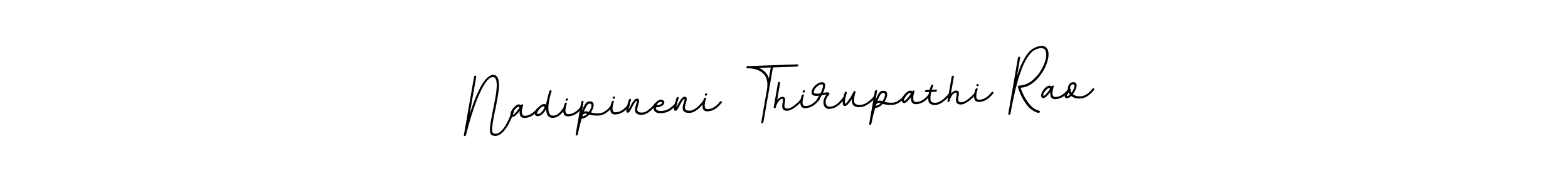 Make a beautiful signature design for name Nadipineni Thirupathi Rao. With this signature (BallpointsItalic-DORy9) style, you can create a handwritten signature for free. Nadipineni Thirupathi Rao signature style 11 images and pictures png