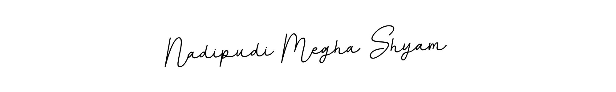 Create a beautiful signature design for name Nadipudi Megha Shyam. With this signature (BallpointsItalic-DORy9) fonts, you can make a handwritten signature for free. Nadipudi Megha Shyam signature style 11 images and pictures png