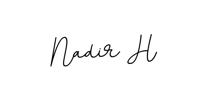 Make a beautiful signature design for name Nadir H. With this signature (BallpointsItalic-DORy9) style, you can create a handwritten signature for free. Nadir H signature style 11 images and pictures png