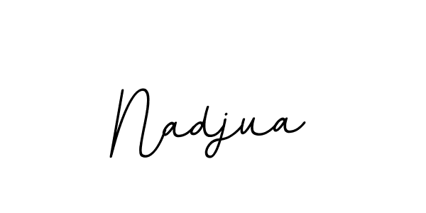 It looks lik you need a new signature style for name Nadjua. Design unique handwritten (BallpointsItalic-DORy9) signature with our free signature maker in just a few clicks. Nadjua signature style 11 images and pictures png