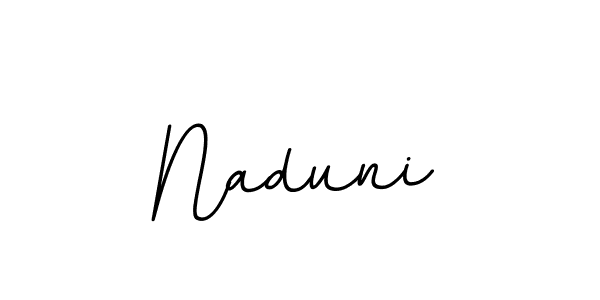 How to make Naduni name signature. Use BallpointsItalic-DORy9 style for creating short signs online. This is the latest handwritten sign. Naduni signature style 11 images and pictures png