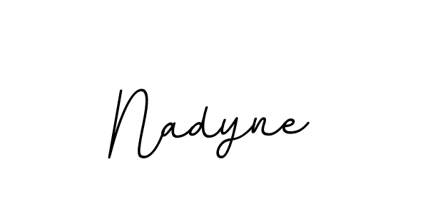 You should practise on your own different ways (BallpointsItalic-DORy9) to write your name (Nadyne) in signature. don't let someone else do it for you. Nadyne signature style 11 images and pictures png