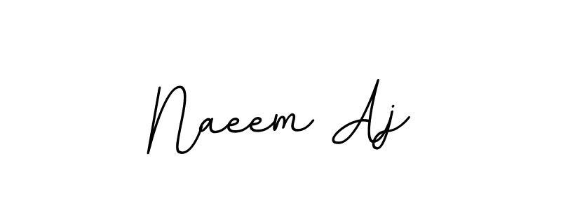 Naeem Aj stylish signature style. Best Handwritten Sign (BallpointsItalic-DORy9) for my name. Handwritten Signature Collection Ideas for my name Naeem Aj. Naeem Aj signature style 11 images and pictures png