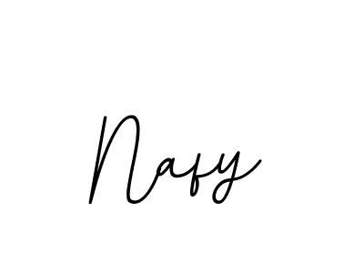 You should practise on your own different ways (BallpointsItalic-DORy9) to write your name (Nafy) in signature. don't let someone else do it for you. Nafy signature style 11 images and pictures png