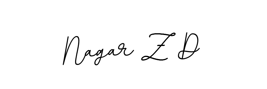 How to make Nagar Z D name signature. Use BallpointsItalic-DORy9 style for creating short signs online. This is the latest handwritten sign. Nagar Z D signature style 11 images and pictures png