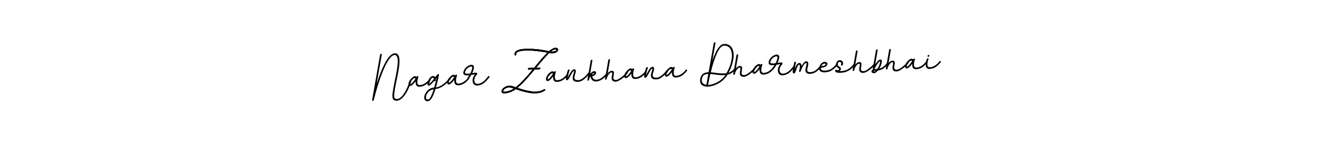 You should practise on your own different ways (BallpointsItalic-DORy9) to write your name (Nagar Zankhana Dharmeshbhai) in signature. don't let someone else do it for you. Nagar Zankhana Dharmeshbhai signature style 11 images and pictures png