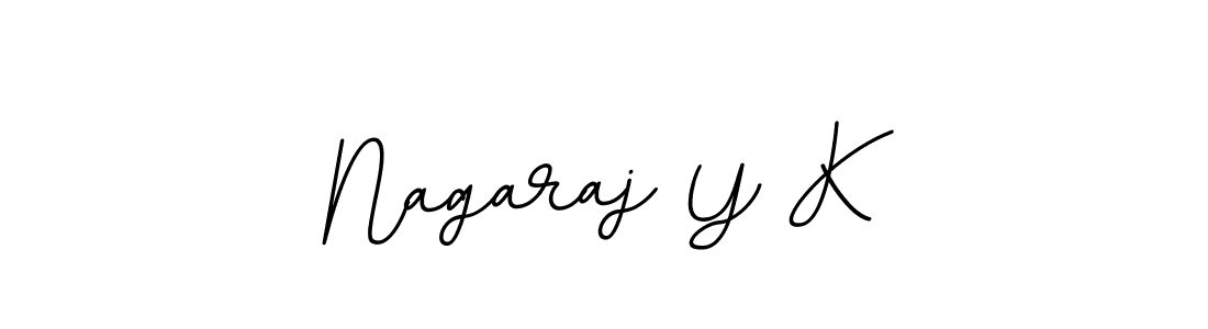 Create a beautiful signature design for name Nagaraj Y K. With this signature (BallpointsItalic-DORy9) fonts, you can make a handwritten signature for free. Nagaraj Y K signature style 11 images and pictures png