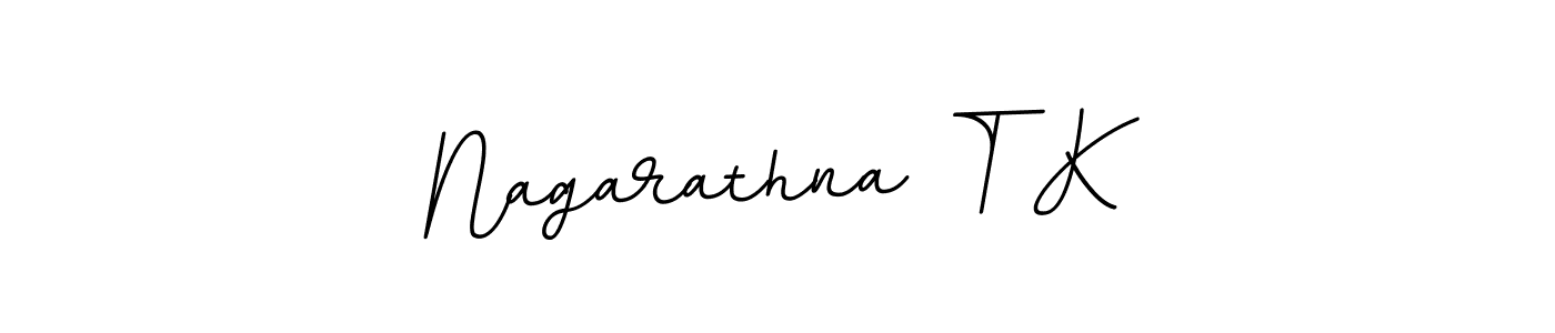 How to make Nagarathna T K name signature. Use BallpointsItalic-DORy9 style for creating short signs online. This is the latest handwritten sign. Nagarathna T K signature style 11 images and pictures png