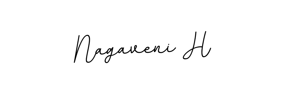 Use a signature maker to create a handwritten signature online. With this signature software, you can design (BallpointsItalic-DORy9) your own signature for name Nagaveni H. Nagaveni H signature style 11 images and pictures png