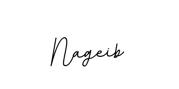 Design your own signature with our free online signature maker. With this signature software, you can create a handwritten (BallpointsItalic-DORy9) signature for name Nageib. Nageib signature style 11 images and pictures png