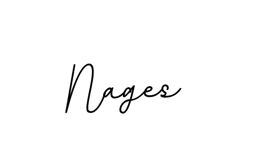 How to make Nages name signature. Use BallpointsItalic-DORy9 style for creating short signs online. This is the latest handwritten sign. Nages signature style 11 images and pictures png