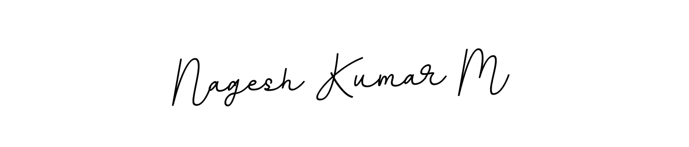 Use a signature maker to create a handwritten signature online. With this signature software, you can design (BallpointsItalic-DORy9) your own signature for name Nagesh Kumar M. Nagesh Kumar M signature style 11 images and pictures png