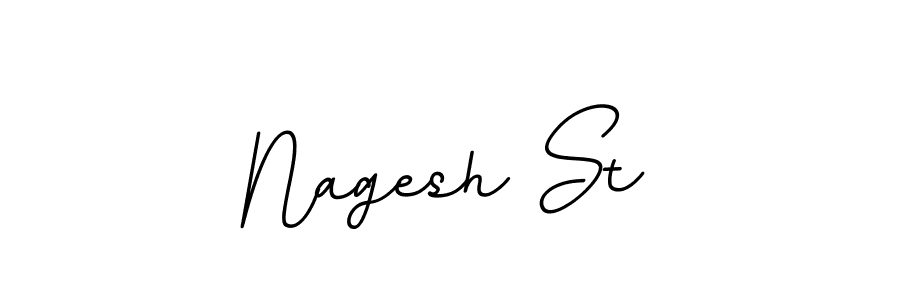 Create a beautiful signature design for name Nagesh St. With this signature (BallpointsItalic-DORy9) fonts, you can make a handwritten signature for free. Nagesh St signature style 11 images and pictures png