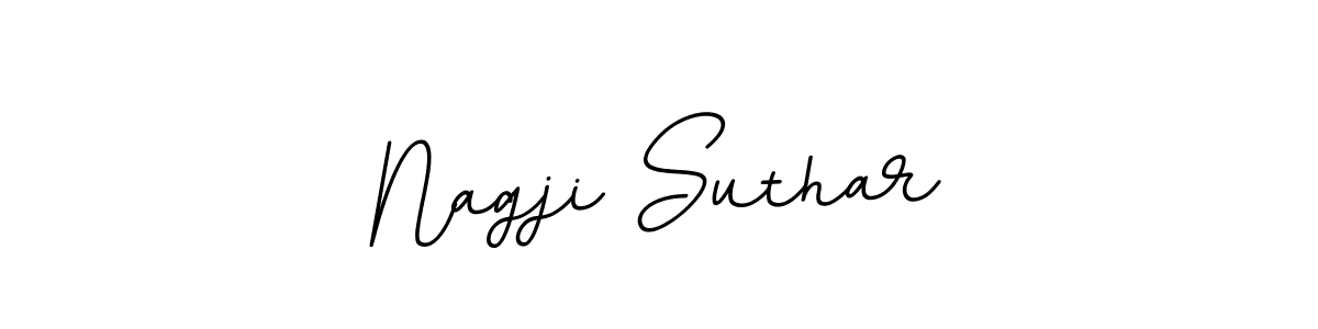 Create a beautiful signature design for name Nagji Suthar. With this signature (BallpointsItalic-DORy9) fonts, you can make a handwritten signature for free. Nagji Suthar signature style 11 images and pictures png