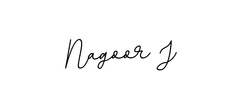 Design your own signature with our free online signature maker. With this signature software, you can create a handwritten (BallpointsItalic-DORy9) signature for name Nagoor J. Nagoor J signature style 11 images and pictures png