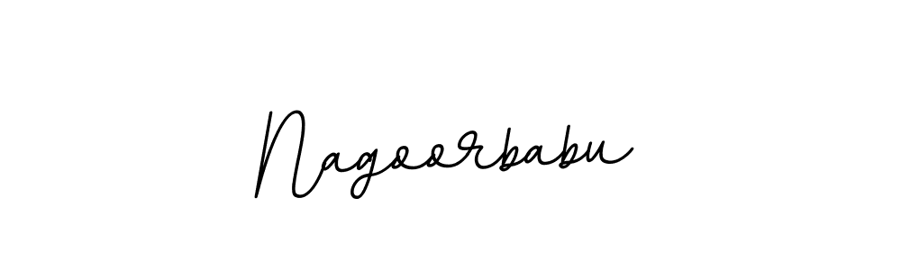How to make Nagoorbabu name signature. Use BallpointsItalic-DORy9 style for creating short signs online. This is the latest handwritten sign. Nagoorbabu signature style 11 images and pictures png
