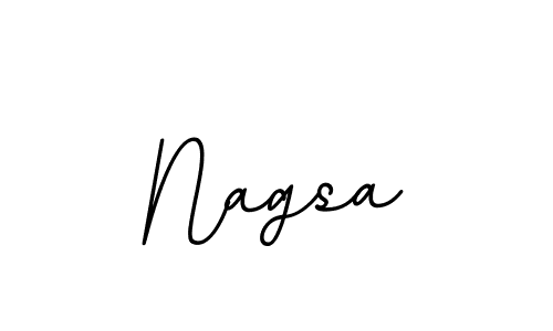 Use a signature maker to create a handwritten signature online. With this signature software, you can design (BallpointsItalic-DORy9) your own signature for name Nagsa. Nagsa signature style 11 images and pictures png
