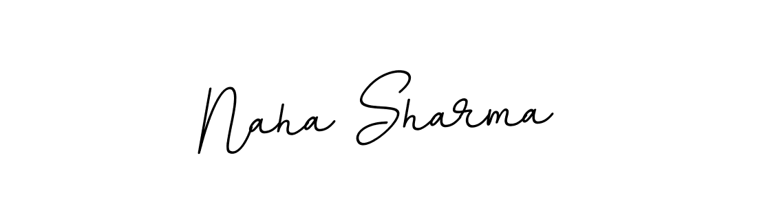 Create a beautiful signature design for name Naha Sharma. With this signature (BallpointsItalic-DORy9) fonts, you can make a handwritten signature for free. Naha Sharma signature style 11 images and pictures png