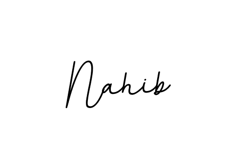 Design your own signature with our free online signature maker. With this signature software, you can create a handwritten (BallpointsItalic-DORy9) signature for name Nahib. Nahib signature style 11 images and pictures png