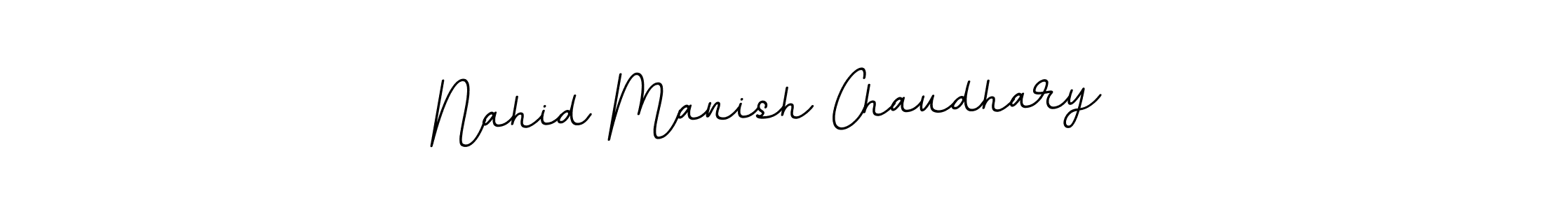 Nahid Manish Chaudhary stylish signature style. Best Handwritten Sign (BallpointsItalic-DORy9) for my name. Handwritten Signature Collection Ideas for my name Nahid Manish Chaudhary. Nahid Manish Chaudhary signature style 11 images and pictures png