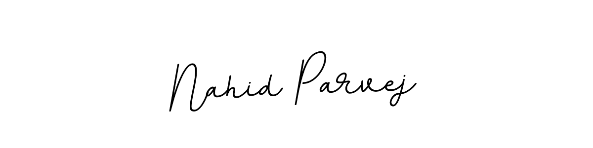 Make a beautiful signature design for name Nahid Parvej. With this signature (BallpointsItalic-DORy9) style, you can create a handwritten signature for free. Nahid Parvej signature style 11 images and pictures png