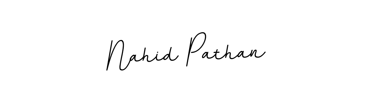 Use a signature maker to create a handwritten signature online. With this signature software, you can design (BallpointsItalic-DORy9) your own signature for name Nahid Pathan. Nahid Pathan signature style 11 images and pictures png