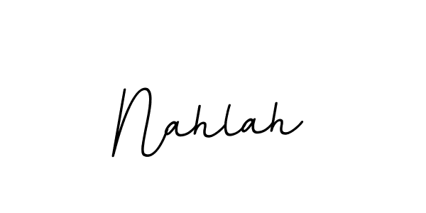 Use a signature maker to create a handwritten signature online. With this signature software, you can design (BallpointsItalic-DORy9) your own signature for name Nahlah. Nahlah signature style 11 images and pictures png