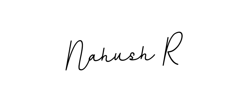 You should practise on your own different ways (BallpointsItalic-DORy9) to write your name (Nahush R) in signature. don't let someone else do it for you. Nahush R signature style 11 images and pictures png