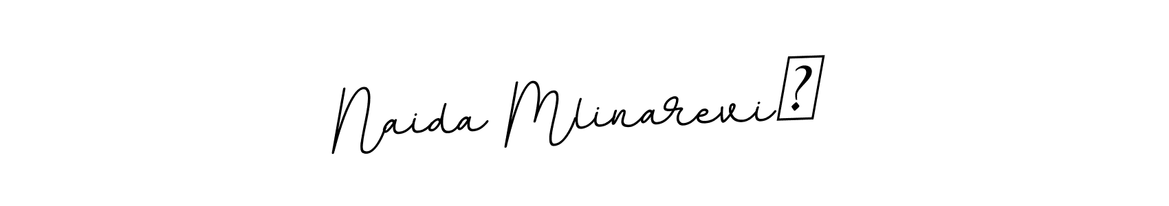 This is the best signature style for the Naida Mlinarević name. Also you like these signature font (BallpointsItalic-DORy9). Mix name signature. Naida Mlinarević signature style 11 images and pictures png